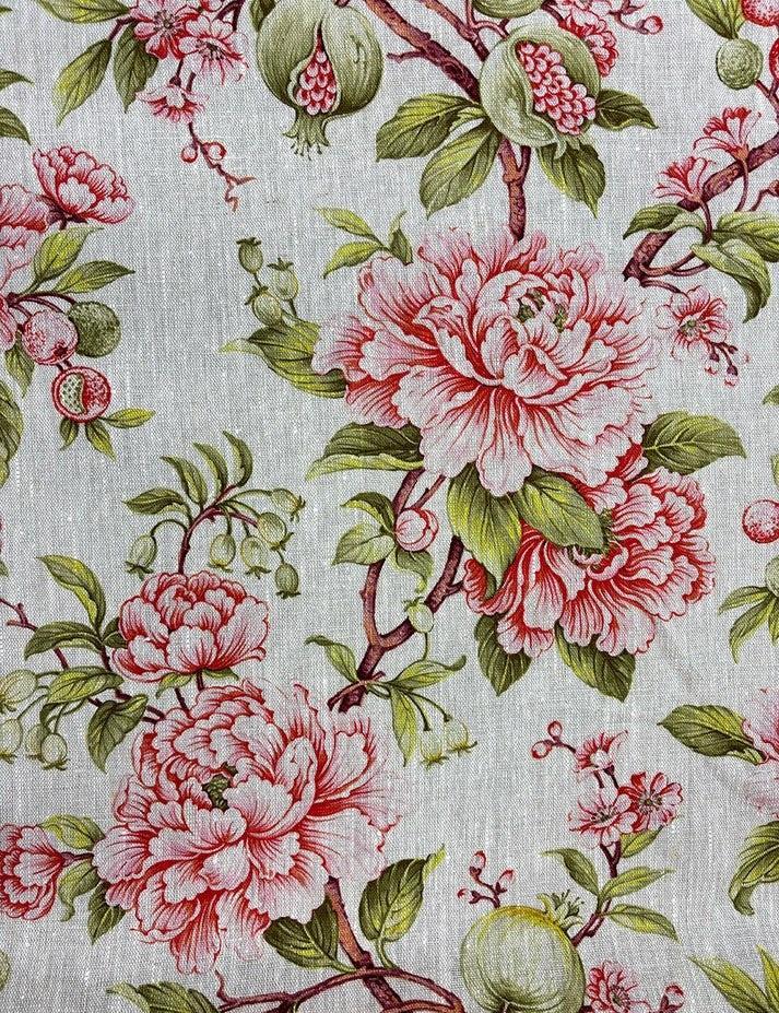 Rose - Pomegranate By Raffles Textiles || In Stitches Soft Furnishings Rose - Pomegranate By Raffles Textiles || In Stitches Soft Furnishings