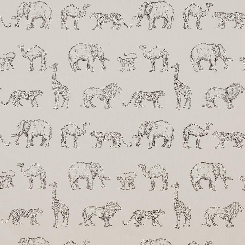 Anthracite - Prairie Animals By Slender Morris || In Stitches Soft Furnishings