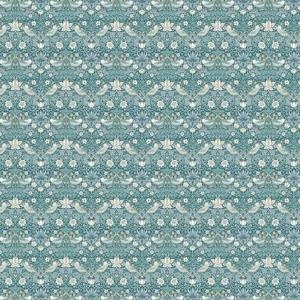 Teal F1678/01 - Strawberry Thief By Clarke & Clarke || In Stitches Soft Furnishings