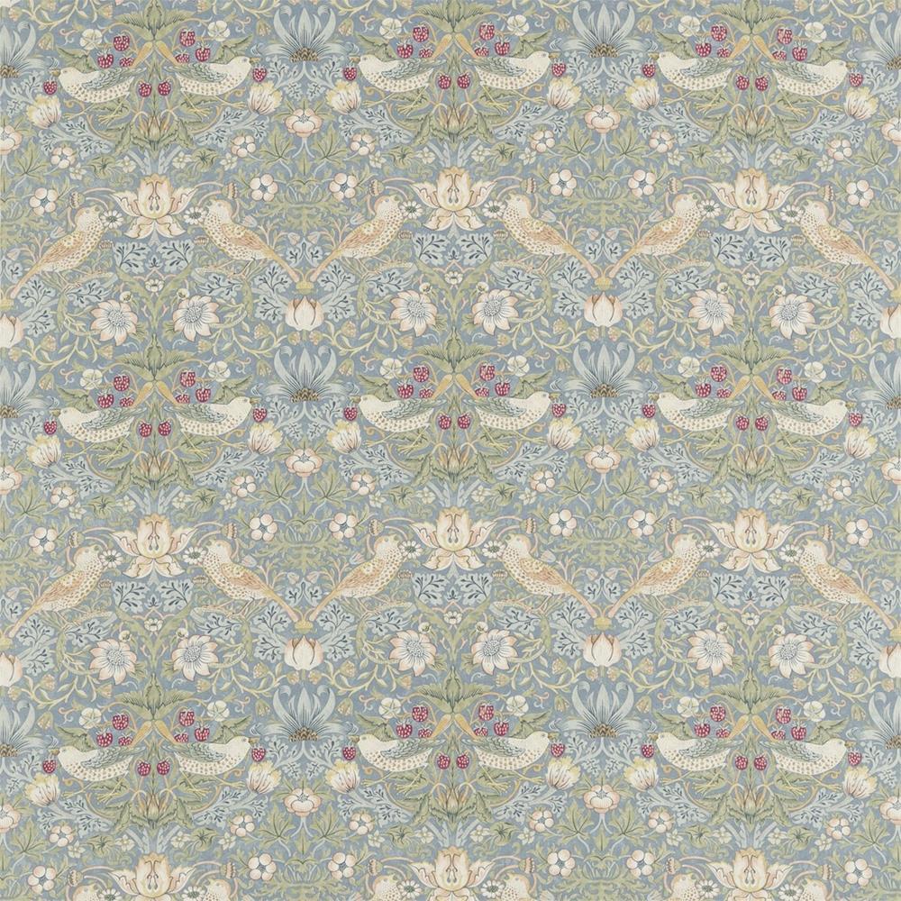 Slate/Vellum - Strawberry Thief By Morris & Co || In Stitches Soft Furnishings