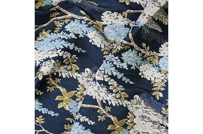 Indigo - Wisteria Garden Jacquard By Laura Ashley || In Stitches Soft Furnishings