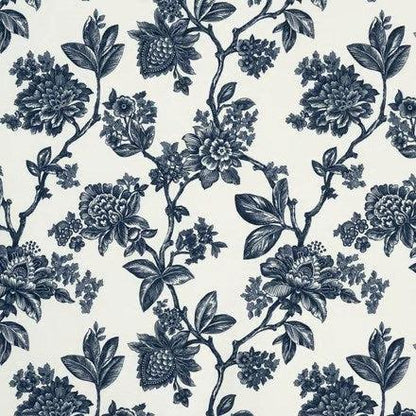Indigo - Fleur By James Dunlop Textiles || In Stitches Soft Furnishings