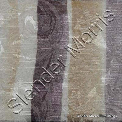 Sand/Grape - Lillypond Stripe By Slender Morris || In Stitches Soft Furnishings